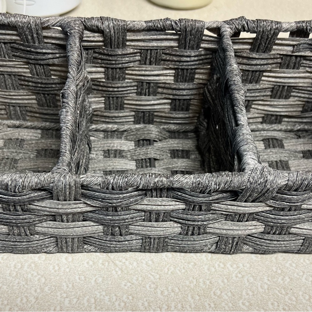 Gray Woven Storage Basket